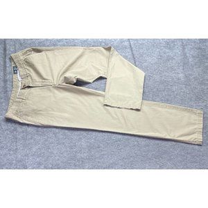 Bonobos Chino Pants Men 34 x 32 Beige Tan Flat Front Cotton Straight Leg Mid